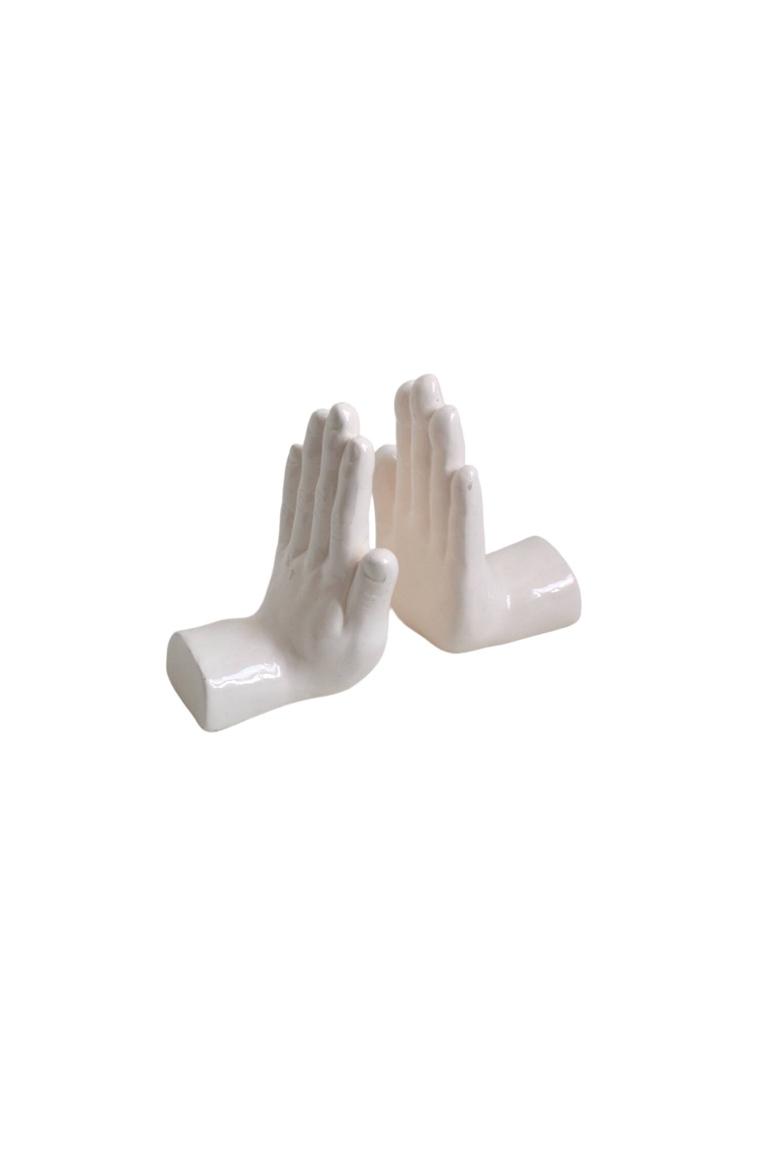 Ceramic Hands Bookends