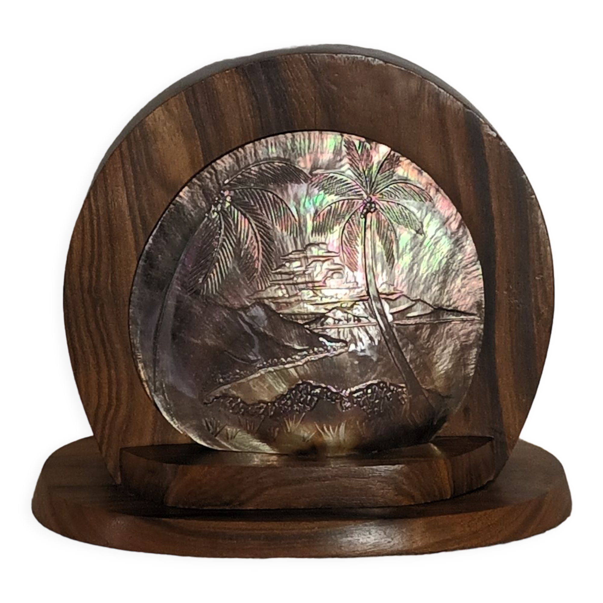 Vintage Tahiti mother-of-pearl mood lamp