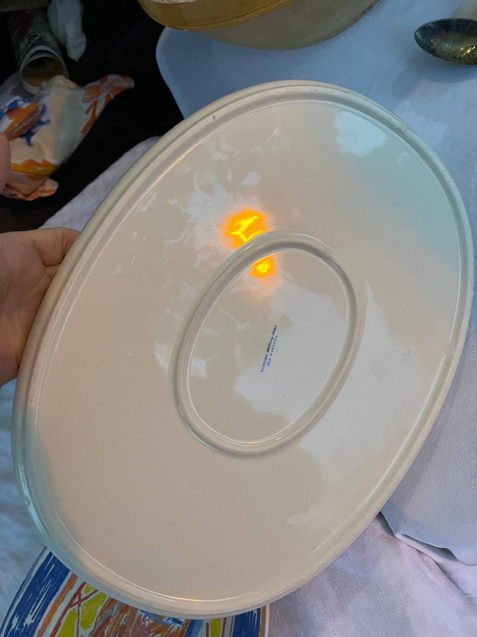 Large lobster motif dish, 37cm - alexandre benjamin navet