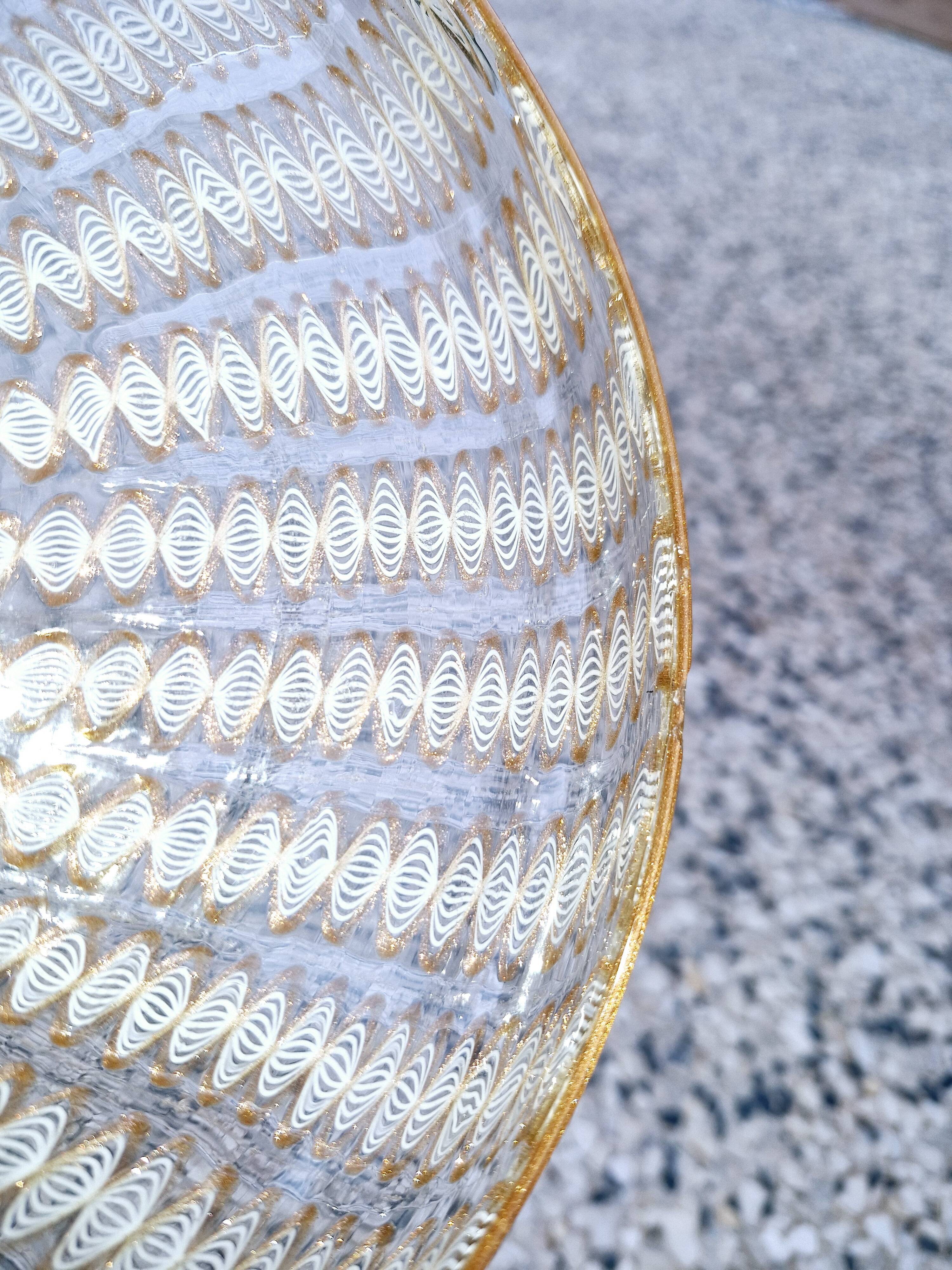 Murano vase 1960 gilded