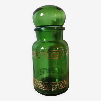 Vintage green glass jar made in Belgium