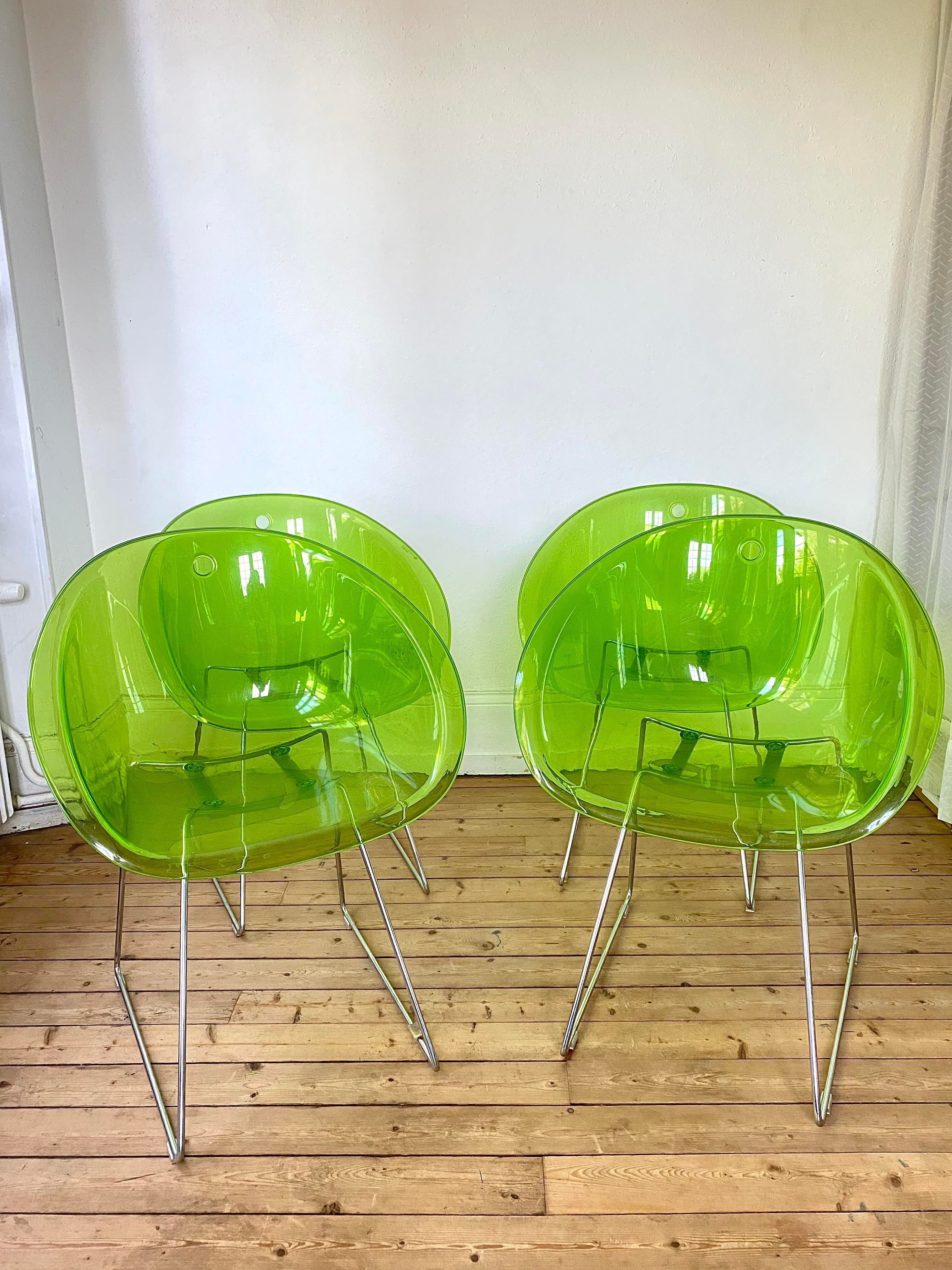 Set of 4 Pedrali design chairs