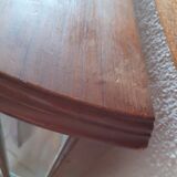 Half moon, oak, bevelled glasses