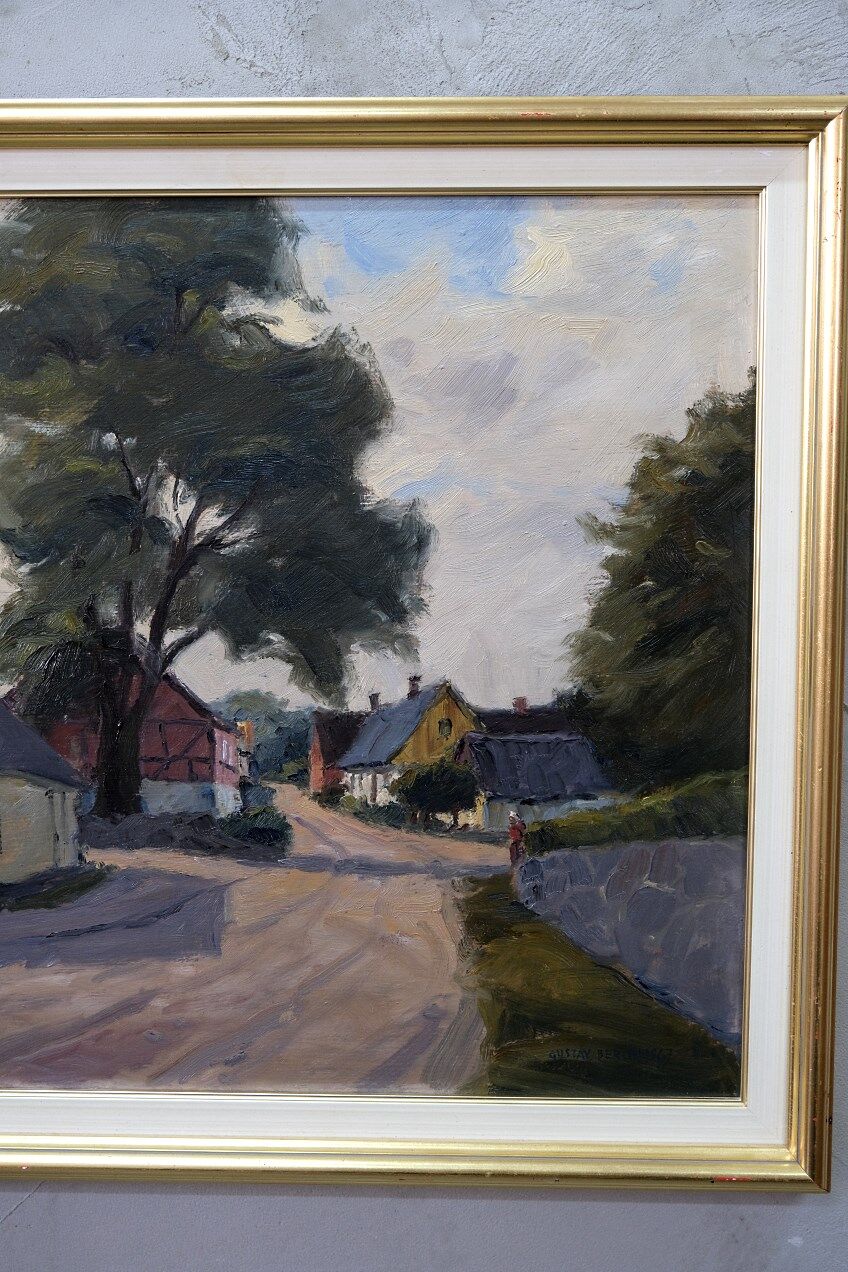 Gustav Berlin, Swedish painting, Oil on Panel, 1967