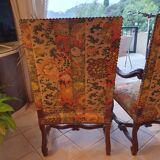 Paire de fauteuils Louis XIV tissu Pierre Frey