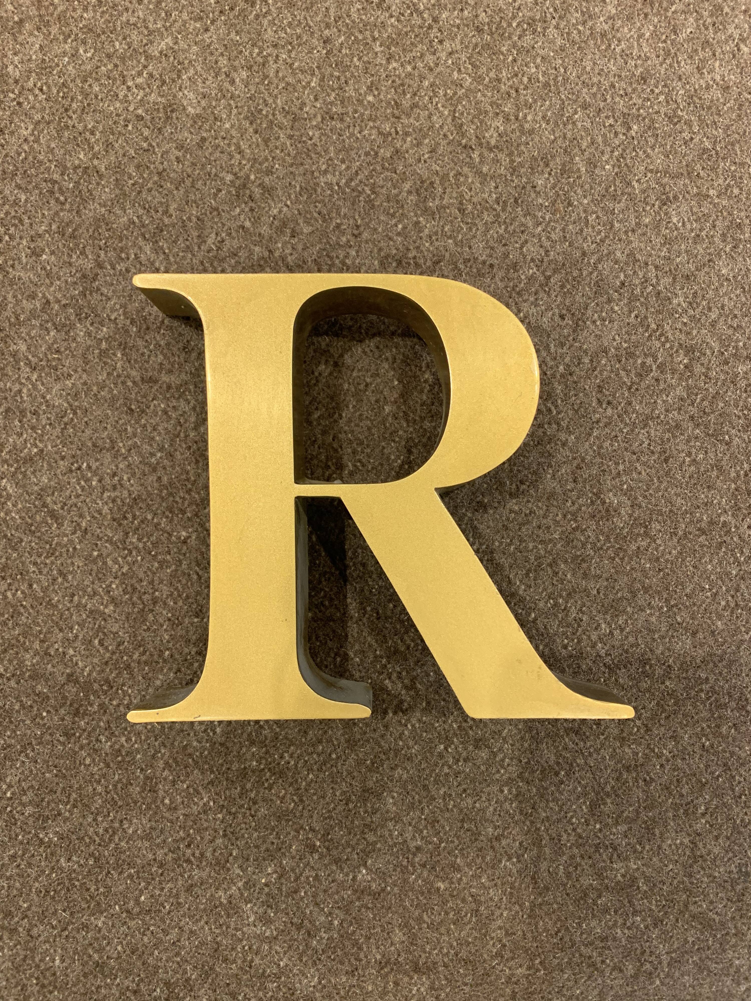 Letter.E . vintage metal