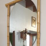 Bamboo cane mirror