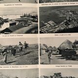 Old map of French West and Equatorial Africa - 1940