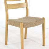 Lot de 6 chaises en chêne EMC Mobler 'Lem' - design danois - chêne