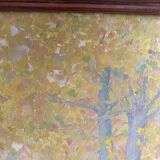 Painting, old, autumn landscape 1940s