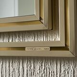 Ecru/gilded mirror Pierre Vandel 70s-80s