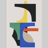 4 Colorful Geometric Art Prints