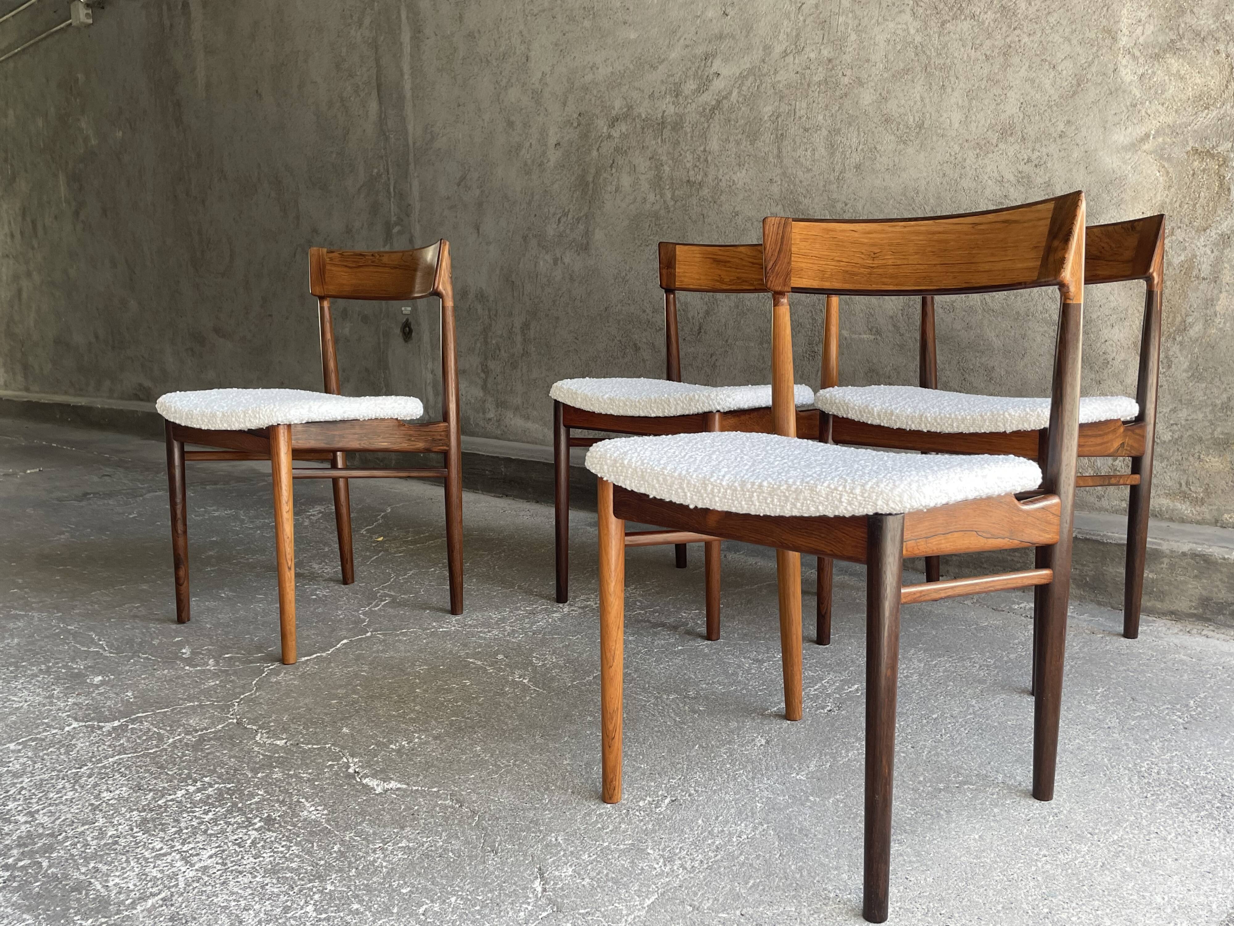4 Danish rosewood chairs by Rosengren Hansen, 1960s