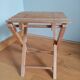 Tabouret pliant porte-plante en bois