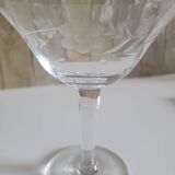 2 crystal champagne glasses