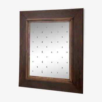Wooden rectangular mirror 22x31cm