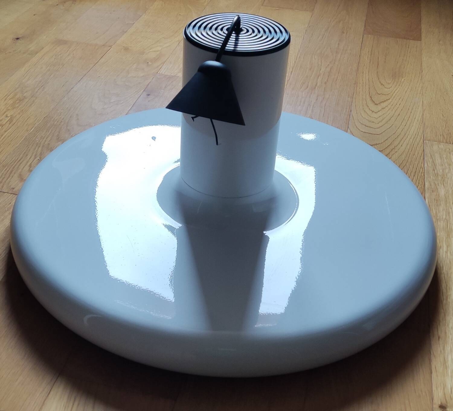 Lita pendant light white lacquered metal xl 60 cm vintage