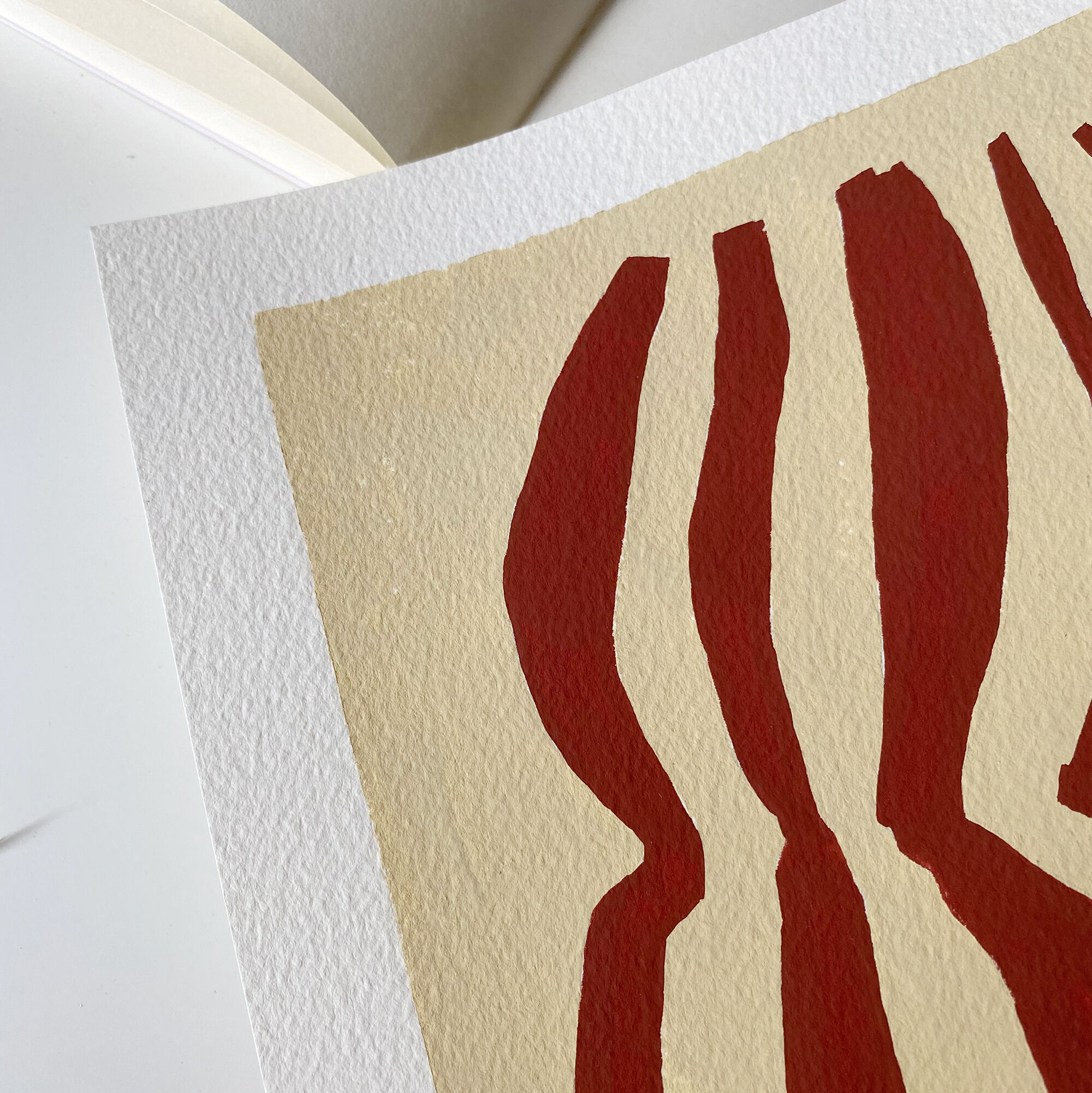 Original gouache painting "Stripes"