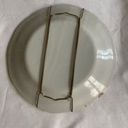 Plate of Nevers in earthenware late eighteenth century decoration of Chinese with pipe