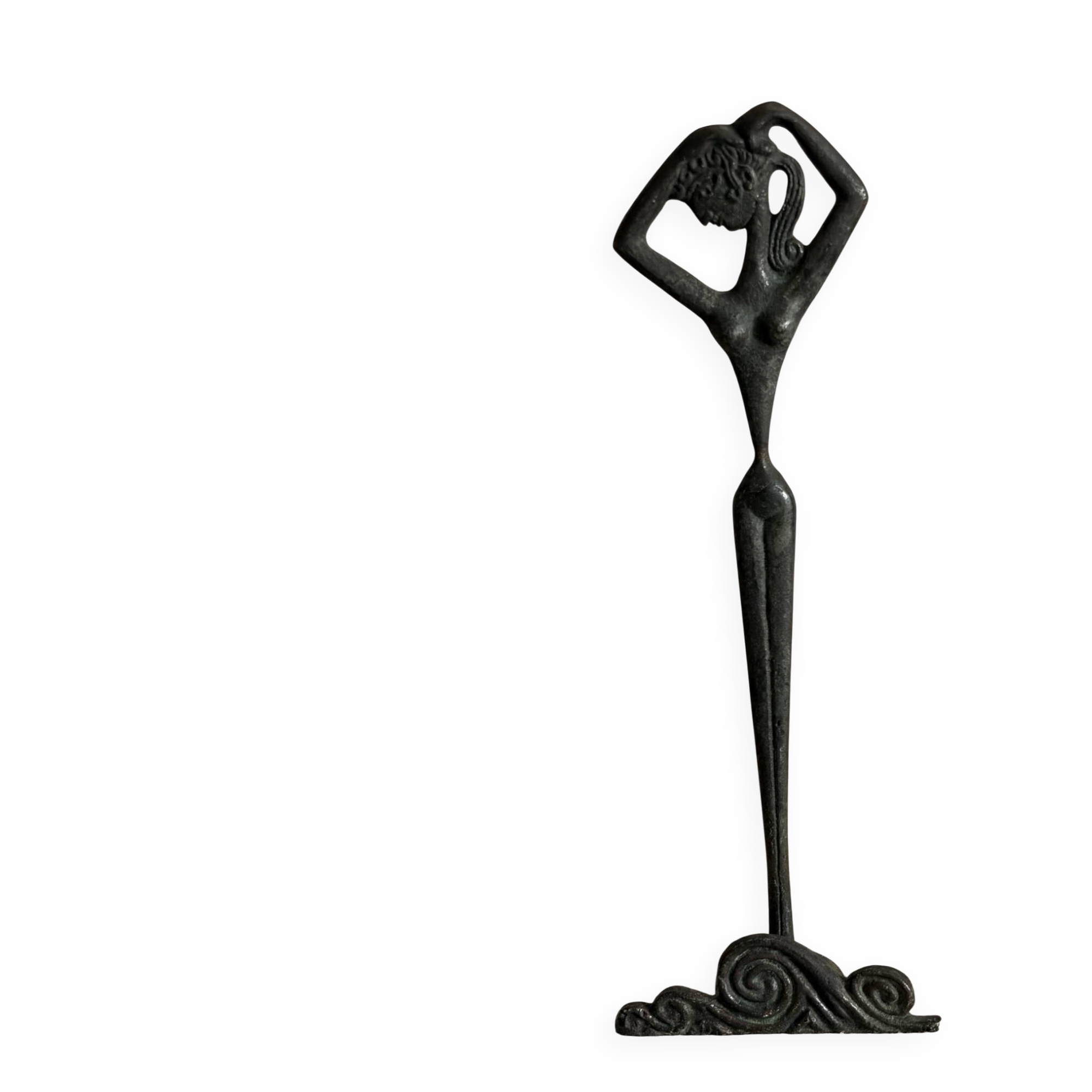 Vintage 1960s Mid-Century Modern Oxidized Bronze Aphrodite Statue