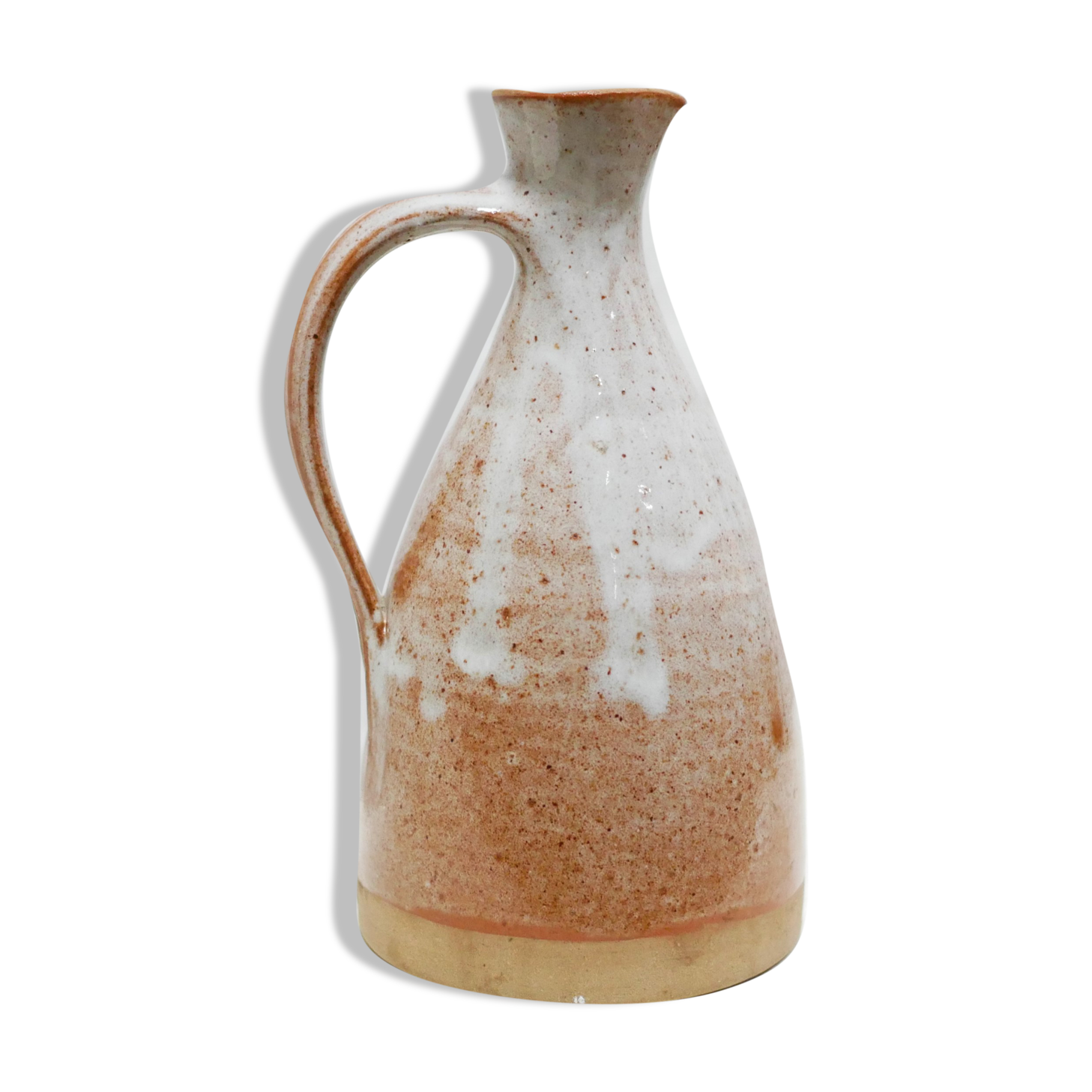 Vintage stoneware decanter by roger jacques, saint amand