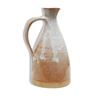 Vintage stoneware decanter by roger jacques, saint amand