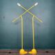 Lampadaires sur pied industrielles jaunes du milieu du siècle, Yougoslavie, années 1960, lot de 2