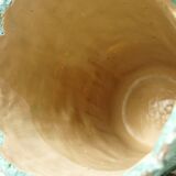 Cylinder vase "go green" textured leaves 100% handmade