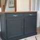 Buffet noir en bois massif