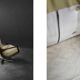 Swivel armchair in leather by Eugen Schmidt, Germany 1960