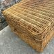 Very large vintage wicker and rattan trunk, antique chest.