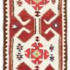 Turkish Handwoven Vintage Herki Kilim 96 cm x 332 cm