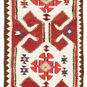 Tapis kilim vintage herki tissé à la main en Turquie 96 cm x 332 cm
