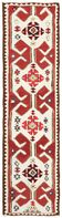 Turkish Handwoven Vintage Herki Kilim 96 cm x 332 cm