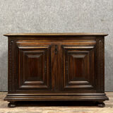 Sideboard has function as a Louis XIV period chest in solid walnut