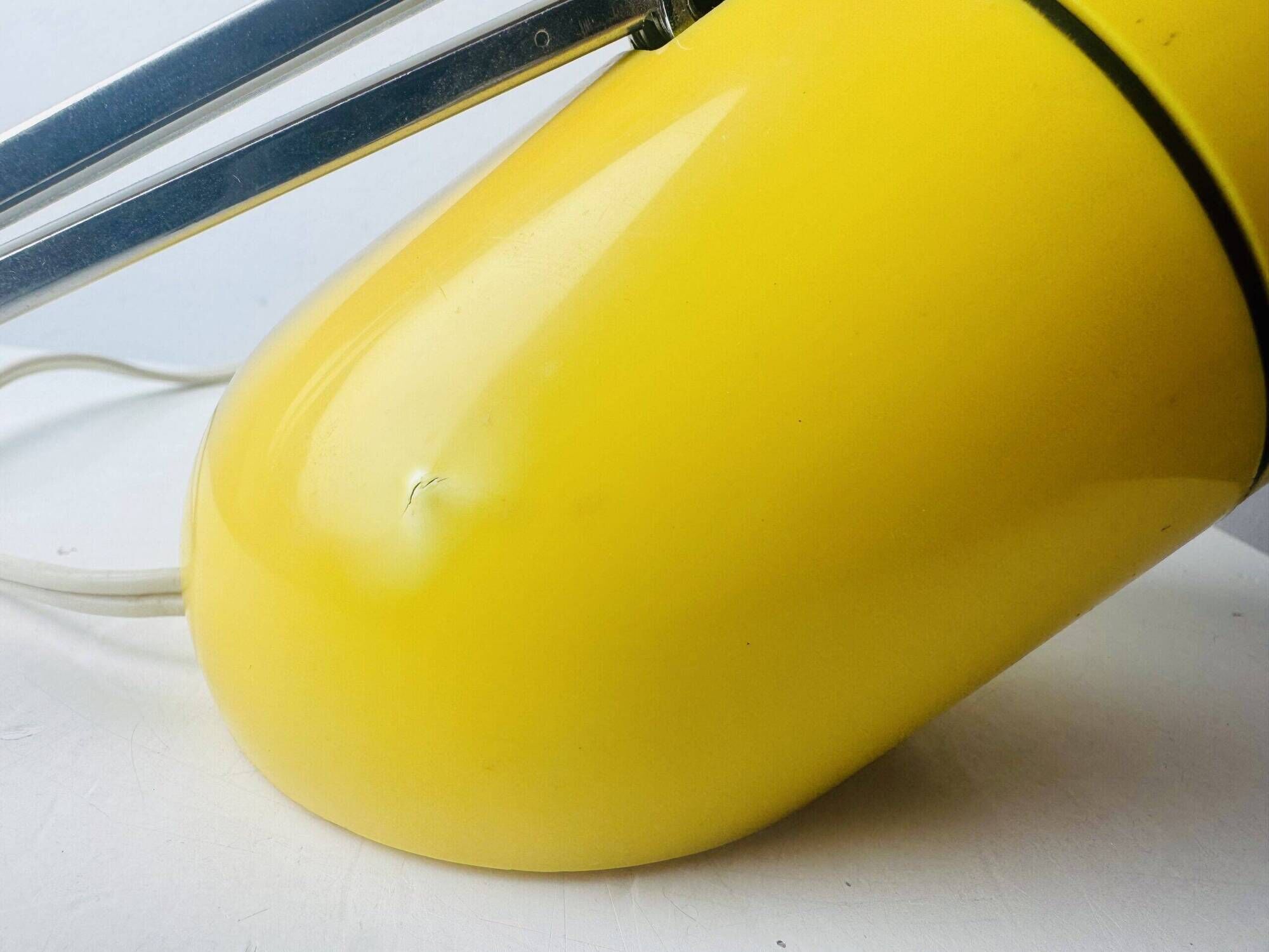 Na-718 ‘Aiai’ Folding Space-Age Desk Lamp In Yellow By Kreo-Lite, Hong Kong 1970S