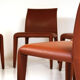 Lot of 8 leather chairs by Mario Bellini for B&B Italia
