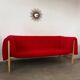 3-seater sofa Ligne Roset Ruché design Inga Sempé red alcantara
