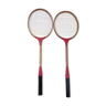 2 Wooden badminton rackets