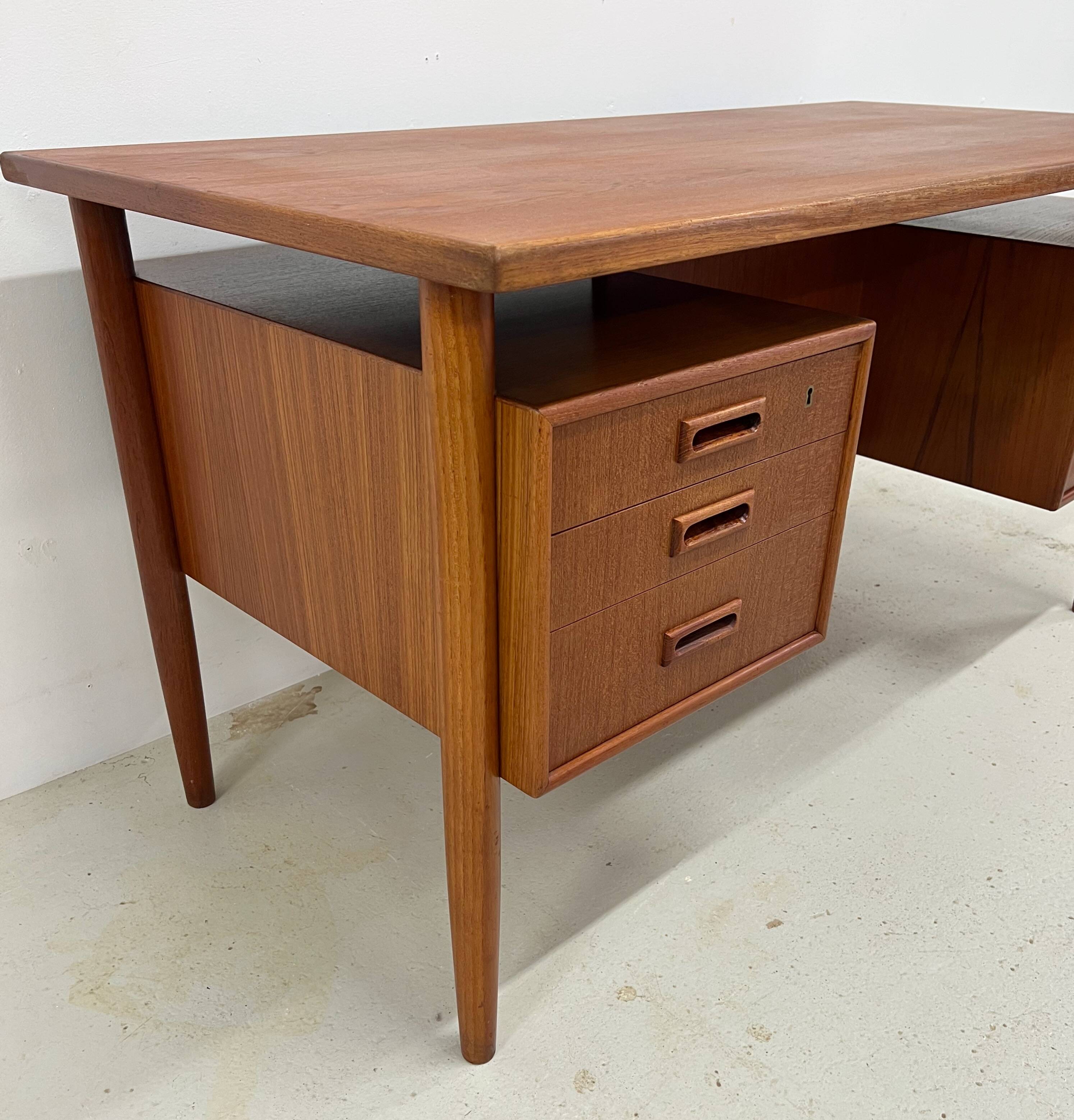 Danish Teak 'Floating-Top' Desk, 1960s.