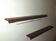 Pair of Danish teak shelves with wall lights, 1960s