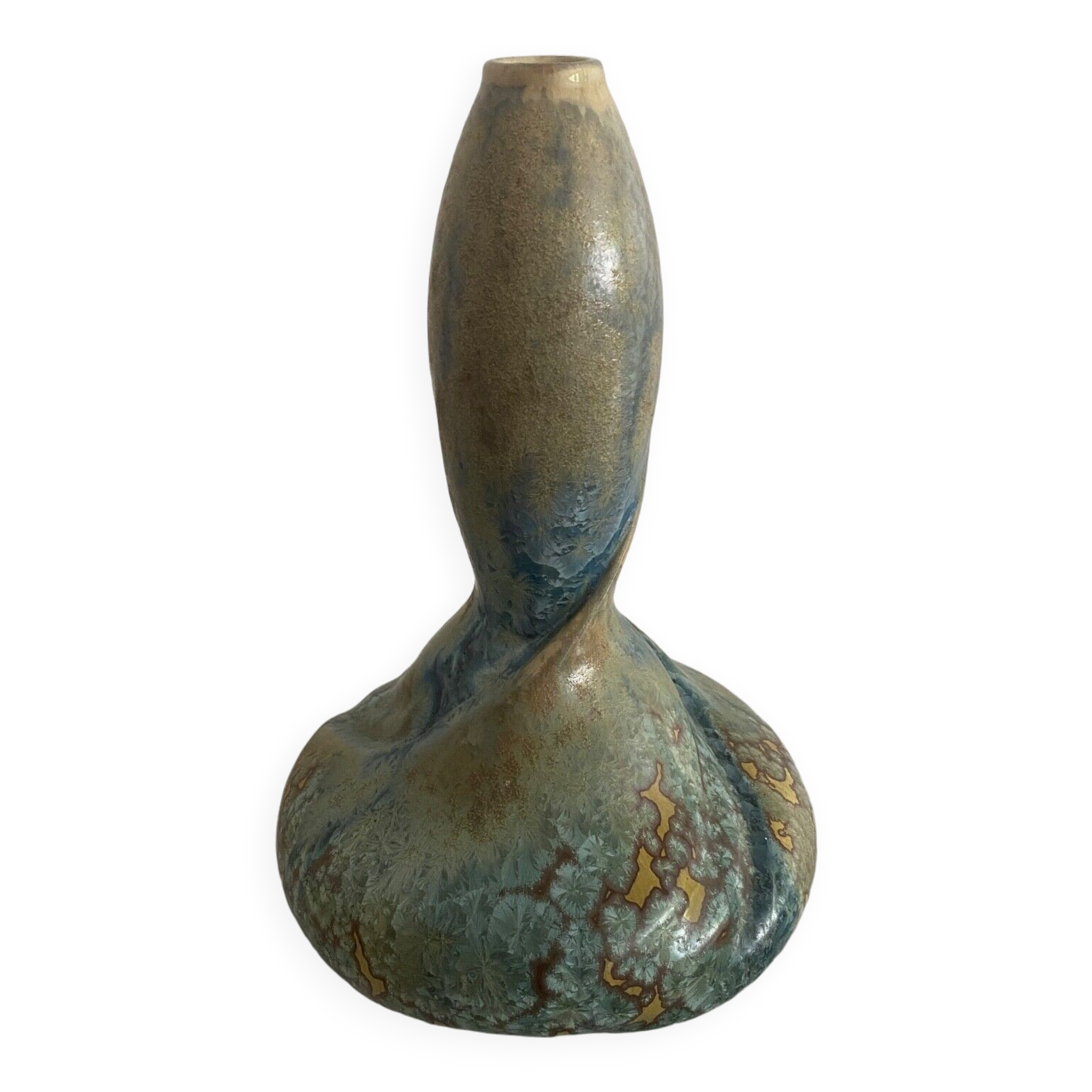 Pierrefonds stoneware vase 1900 Art Nouveau