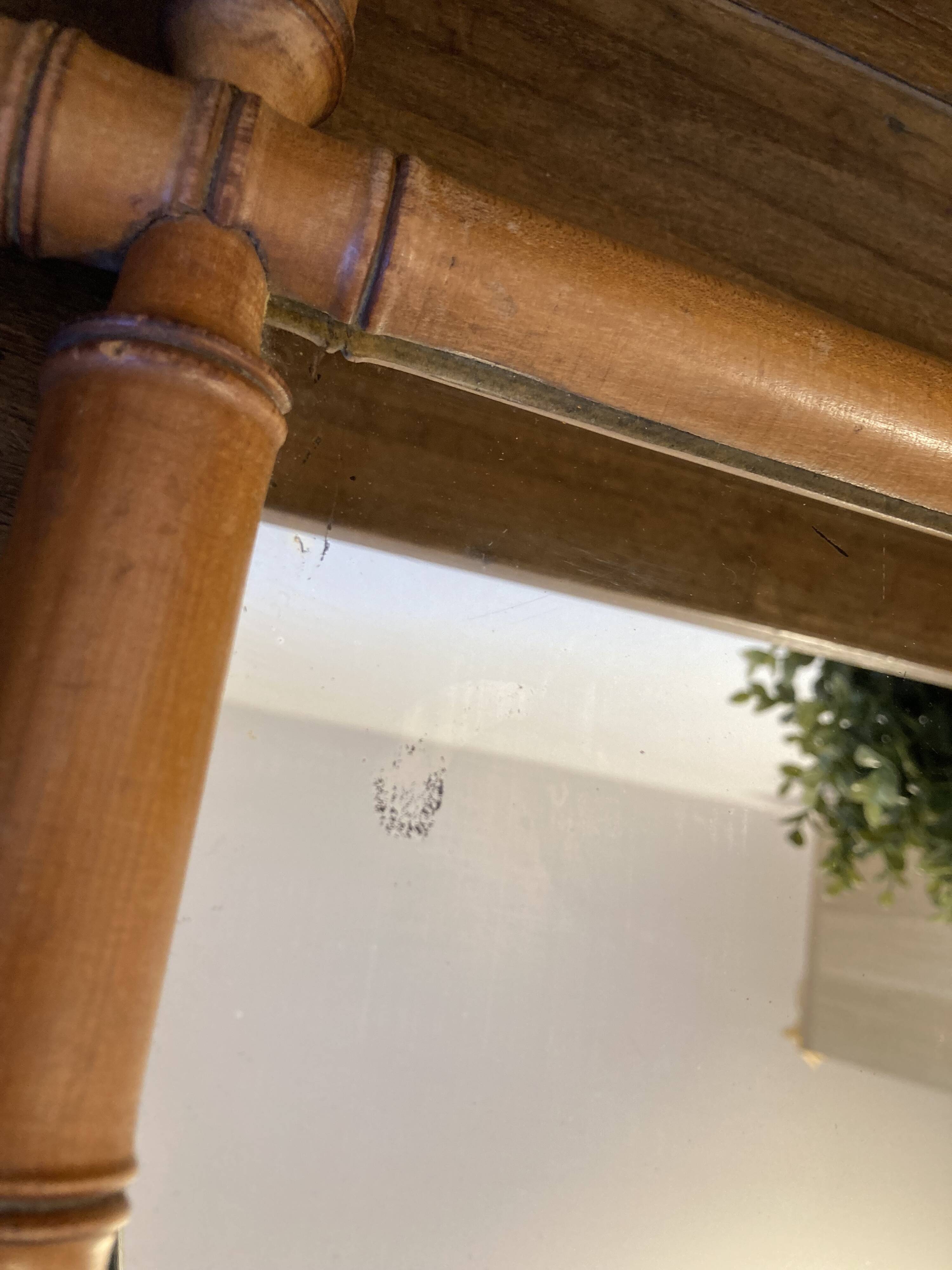 Bamboo imitation wood mirror