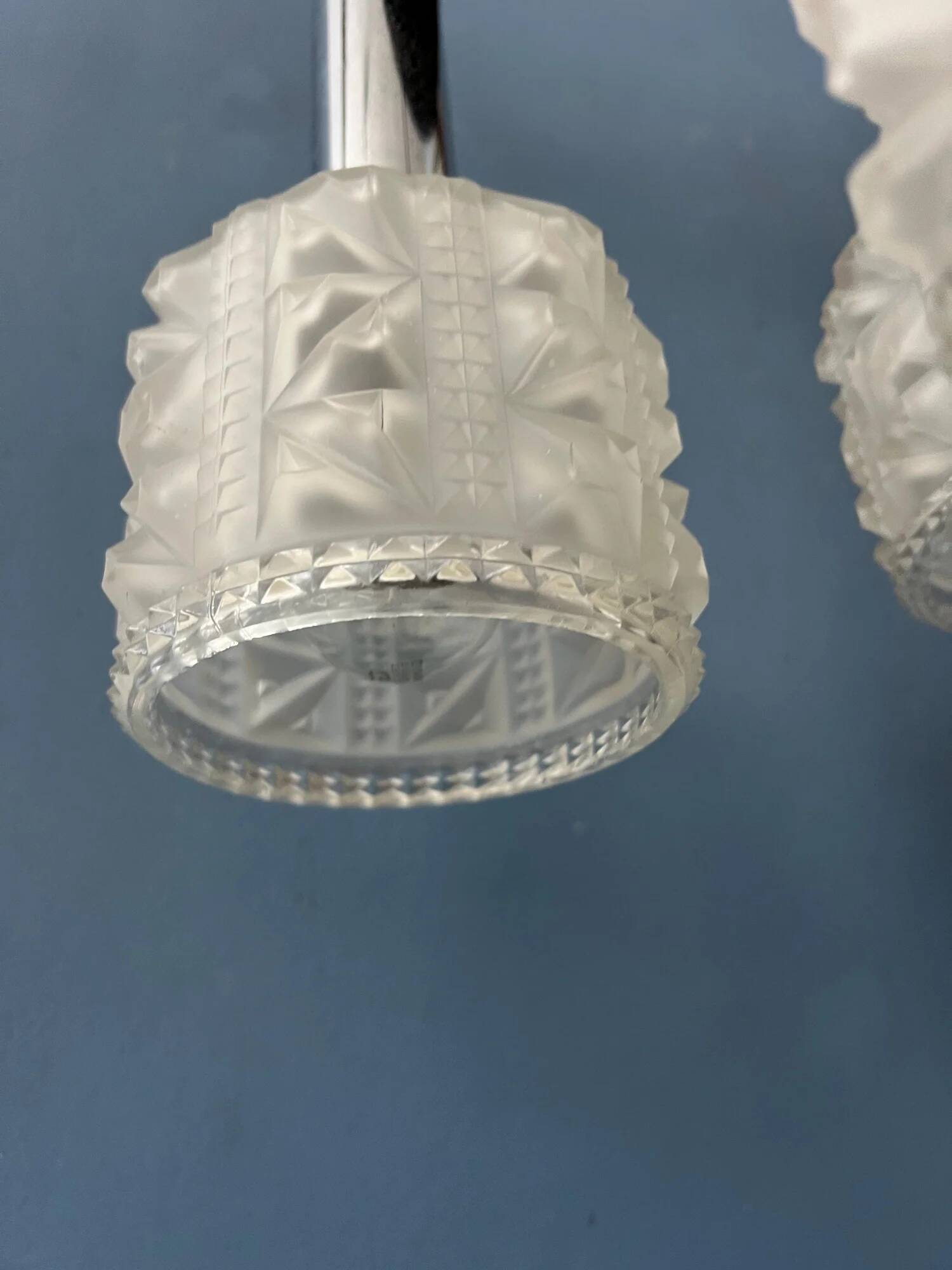 Vintage Frosted Glass Cascade Pendant Light