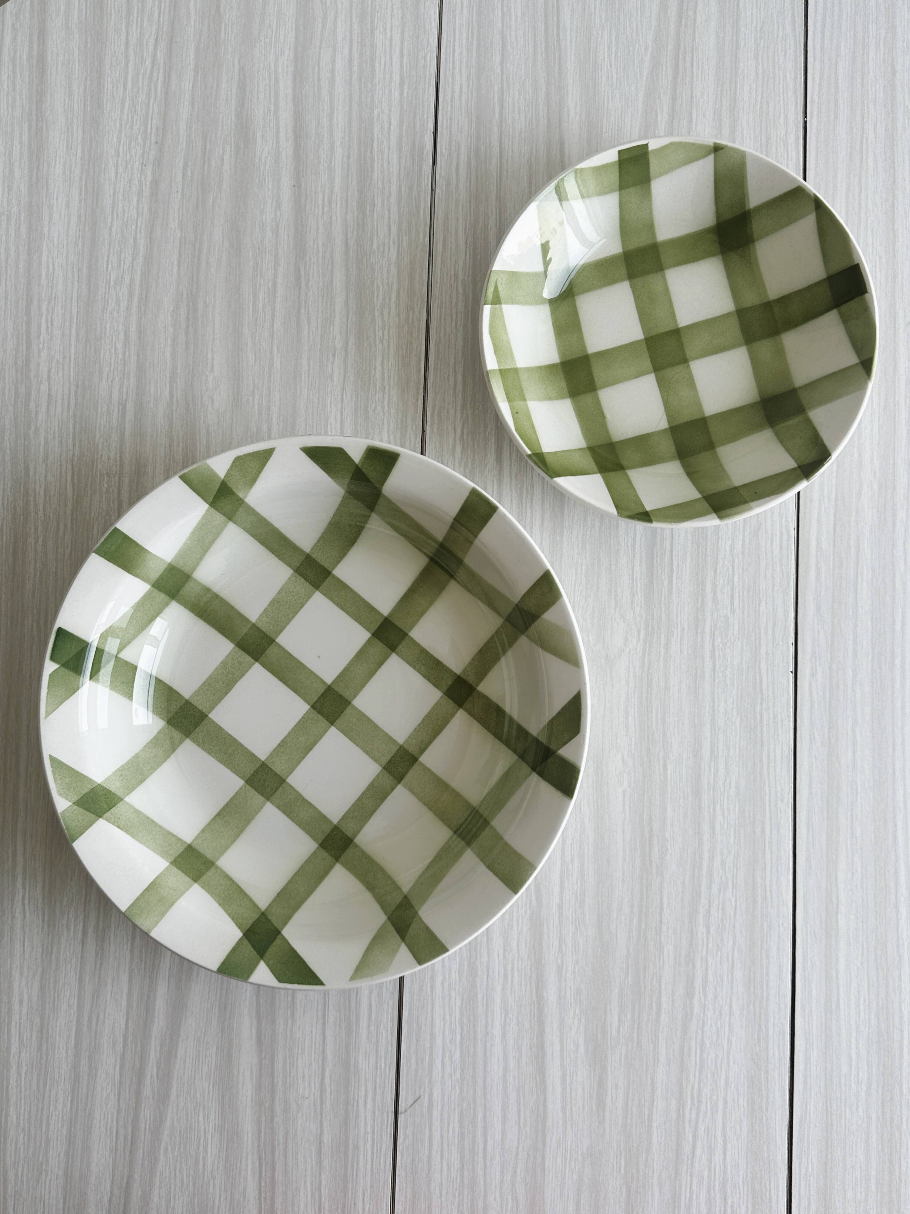 Two flat salad bowls from Moulin des Loups