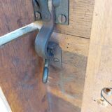 wooden table, almost square, extension possible
