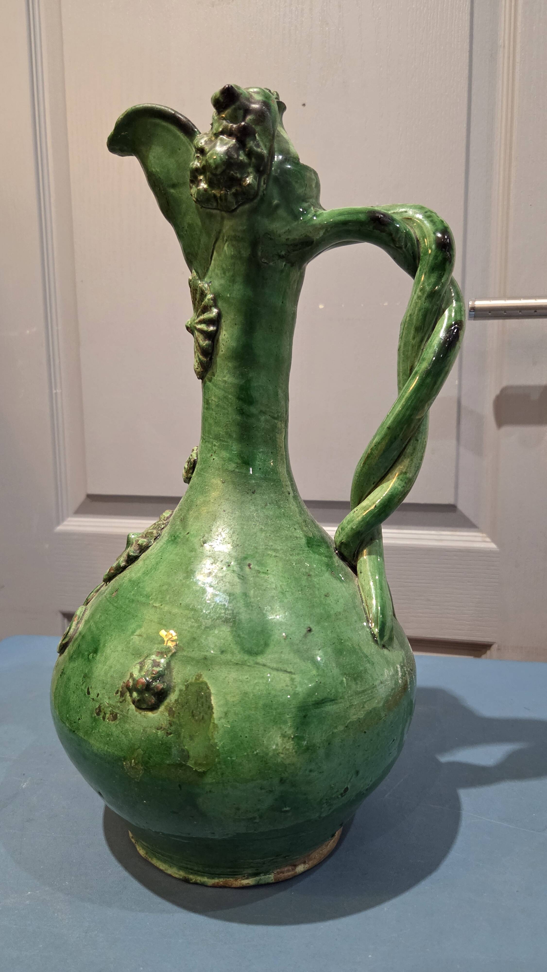 Large Collection Jug XL – Tamegroute Ceramics – Emerald Green