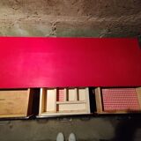 Red formica sideboard
