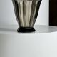 Smoked molded glass vase H:17cm