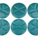 6 fondue plates le creuset bleue vintage 1970